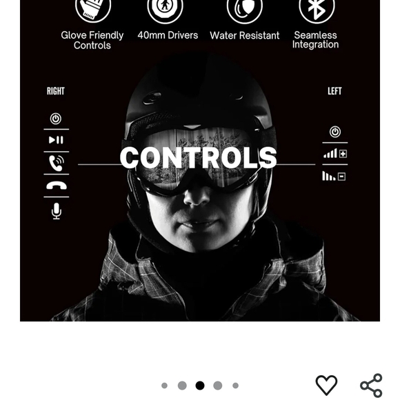 Chips Ultra 2.0 True Wireless Helmet Audio - Black and Red - Picture 6 of 11